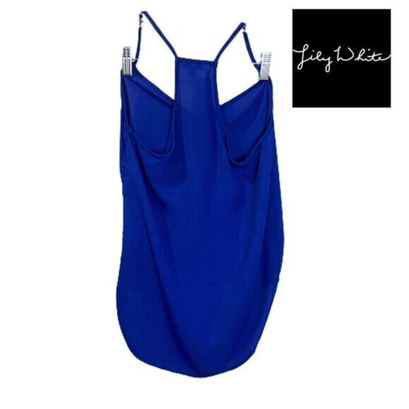 Women's Draped Wrap Tank Tops Halter‎ Neck  Sexy Bubble Hem Camisole Tops - Picture 3 of 6